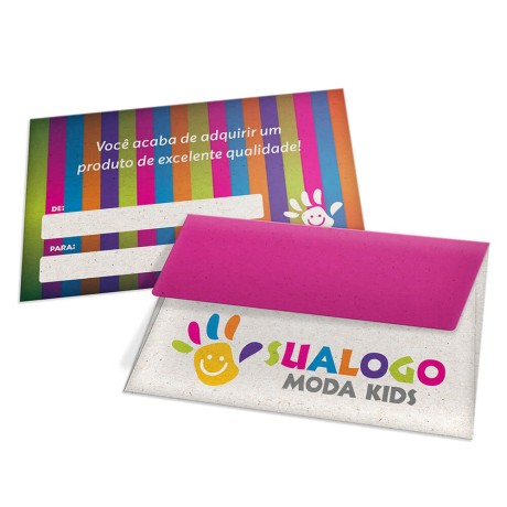 ENVELOPES ENVELOPES PERSONALIZADOS RECICLATO 90G MINI 122X77MM Colorido frente - 10 un.