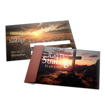 ENVELOPES PERSONALIZADOS APERGAMINHADO 90G ABA LATERAL 230X110MM Colorido frente - 25 un.