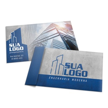 ENVELOPES PERSONALIZADOS APERGAMINHADO 90G ABA LATERAL 230X110MM Colorido frente - 250 un.