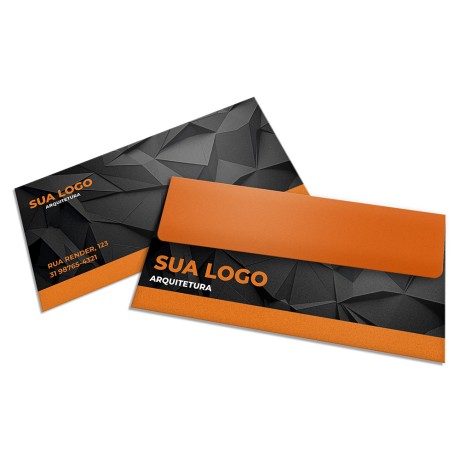 ENVELOPES PERSONALIZADOS APERGAMINHADO 90G CARTA 230X115MM Colorido frente - 10 un.