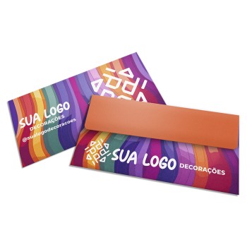 ENVELOPES PERSONALIZADOS APERGAMINHADO 90G CARTA 230X115MM Colorido frente - 50 un.