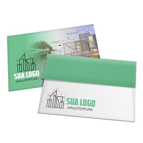 ENVELOPES PERSONALIZADOS APERGAMINHADO 90G COMERCIAL 167X105MM Colorido frente - 500 un.