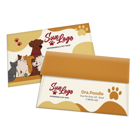 ENVELOPES PERSONALIZADOS APERGAMINHADO 90G COMERCIAL 167X105MM Colorido frente - 10 un.