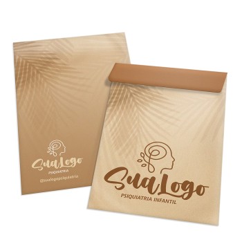 ENVELOPES PERSONALIZADOS APERGAMINHADO 90G MEIO SACO 166X240MM Colorido frente - 100 un.