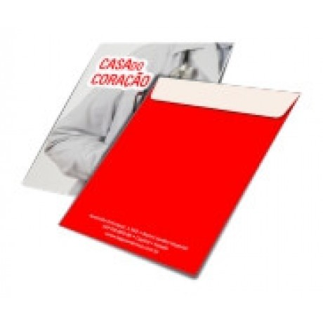 ENVELOPES PERSONALIZADOS APERGAMINHADO 90G MEIO SACO 166X240MM Colorido frente - 1000 un.