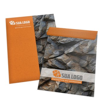 ENVELOPES PERSONALIZADOS RECICLATO 90G MEIO SACO 166X240MM Colorido frente - 500 un.