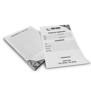 FICHA APERGAMINHADO 180G 105X150MM Preto e branco frente e verso - 500 un.