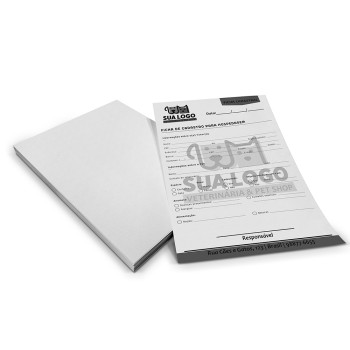 FICHA APERGAMINHADO 180G 150X210MM Preto e branco frente - 500 un.