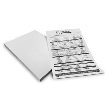 FICHA APERGAMINHADO 180G 300X210MM Preto e branco frente - 1000 un.