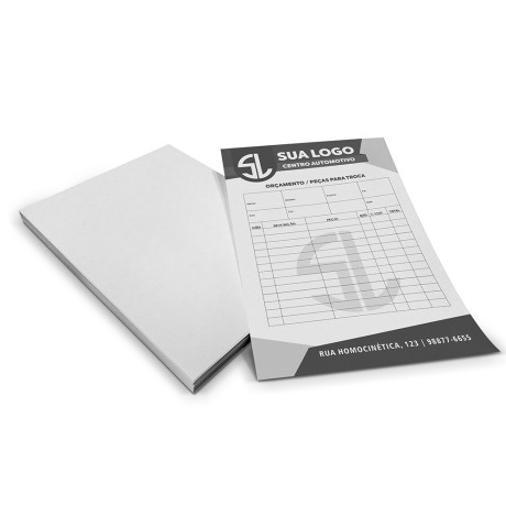 FICHA APERGAMINHADO 180G 300X210MM Preto e branco frente - 500 un.