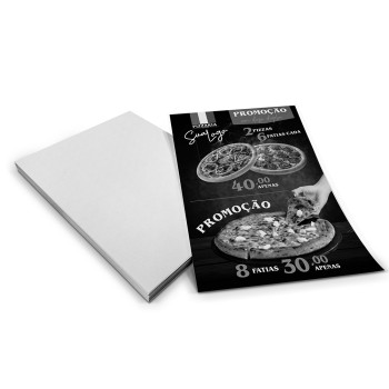 FICHA APERGAMINHADO 180G 300X420MM Preto e branco frente - 50 un.