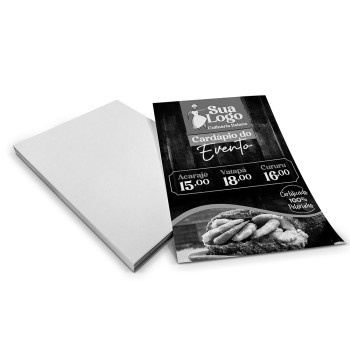 FICHA APERGAMINHADO 180G 300X420MM Preto e branco frente - 200 un.