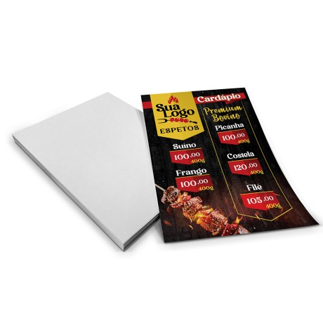 FICHA APERGAMINHADO 180G 310X450MM Colorido frente - 500 un.