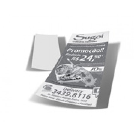 FILIPETAS APERGAMINHADO  75G SEM VERNIZ 100X210MM Preto e branco frente - 2500 un.