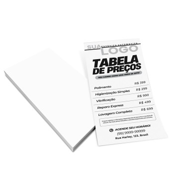 FILIPETAS APERGAMINHADO  75G SEM VERNIZ 100X210MM Preto e branco frente - 2500 un.