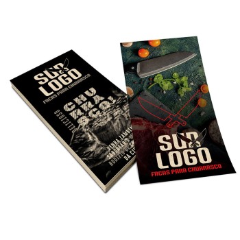 FILIPETAS RECICLATO 90G SEM VERNIZ 100X210MM Colorido frente e preto e branco verso - 300 un.