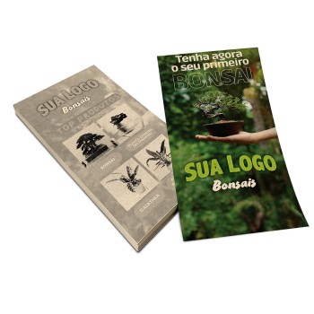 FILIPETAS RECICLATO 90G SEM VERNIZ 100X210MM Colorido frente e preto e branco verso - 100 un.