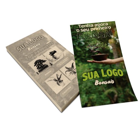 FILIPETAS RECICLATO 90G SEM VERNIZ 100X210MM Colorido frente e preto e branco verso - 100 un.