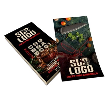 FILIPETAS RECICLATO 90G SEM VERNIZ 100X210MM Colorido frente e verso - 300 un.