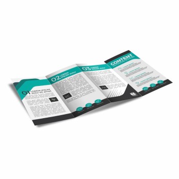 FOLDERS E MALA DIRETA APERGAMINHADO 90G SEM VERNIZ 300X210MM 3 DOBRAS Colorido frente e verso - 1000 un.