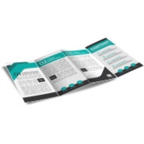 FOLDERS E MALA DIRETA COUCHÊ 115G 3 DOBRAS Colorido frente e verso - 1000 un.