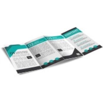 FOLDERS E MALA DIRETA COUCHÊ 150G 3 DOBRAS Colorido frente e verso - 1000 un.