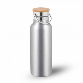 GARRAFAS E SQUEEZES PADRÃO SQUEEZE DE AÇO INOX MODELO RAGNAR COM PAREDE DUPLA 570ML CROMADA SATINADA 10 un.