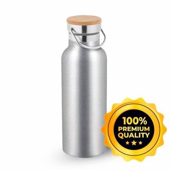 GARRAFAS E SQUEEZES PADRÃO SQUEEZE DE AÇO INOX MODELO RAGNAR COM PAREDE DUPLA 570ML CROMADA SATINADA 10 un.