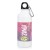 GARRAFAS E SQUEEZES PERSONALIZADO SQUEEZE DE ALUMÍNIO ERALD COM MOSQUETÃO 500ML BRANCA