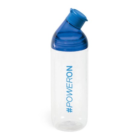 GARRAFAS E SQUEEZES PERSONALIZADO SQUEEZE DE TRITAN MODELO ZANNY COM ARGOLA 900ML TAMPA AZUL ROYAL 25 un. - Preto e branco frente