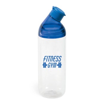 GARRAFAS E SQUEEZES PERSONALIZADO SQUEEZE DE TRITAN MODELO ZANNY COM ARGOLA 900ML TAMPA AZUL ROYAL 100 un. - Preto e branco frente