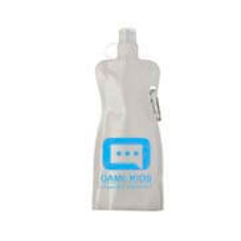 GARRAFAS E SQUEEZES PERSONALIZADO SQUEEZE FLEXÍVEL 460ML BRANCA Preto e branco frente - 1000 un.