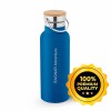 GARRAFAS E SQUEEZES SQUEEZE DE AÇO INOX TÉRMICA MODELO RAGNAR COM PAREDE DUPLA 570ML AZUL Preto e branco frente - 5 un.