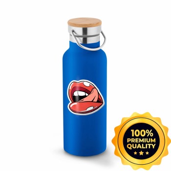 GARRAFAS E SQUEEZES SQUEEZE DE AÇO INOX TÉRMICA MODELO RAGNAR COM PAREDE DUPLA COM DTF UV 570ML Preto e branco frente - 1 un.