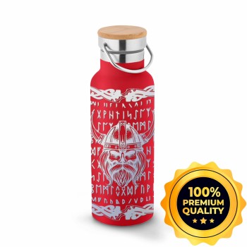 GARRAFAS E SQUEEZES SQUEEZE DE AÇO INOX TÉRMICA MODELO RAGNAR COM PAREDE DUPLA GRAVAÇÃO 360 570ML Preto e branco frente - 1 un.