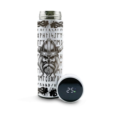 GARRAFAS E SQUEEZES SQUEEZE DE AÇO INOX TÉRMICA MODELO TERMÓMETRO LED GRAVAÇÃO 360 500ML