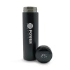 GARRAFAS E SQUEEZES SQUEEZE DE AÇO INOX TÉRMICA MODELO TERMÓMETRO LED GRAVAÇÃO FRONTAL 500ML Preto e branco frente - 5 un.