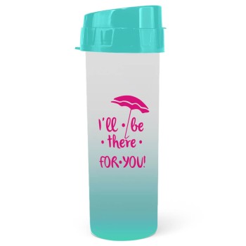 GARRAFAS E SQUEEZES SQUEEZE DE PP MODELO ACQUA BIO 480ML DEGRADÊ AZUL TIFFANY 500 un. - Preto e branco frente e verso