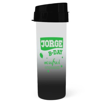 GARRAFAS E SQUEEZES SQUEEZE DE PP MODELO ACQUA BIO 480ML DEGRADÊ PRETO 100 un. - Preto e branco frente e verso