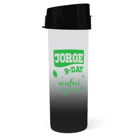 GARRAFAS E SQUEEZES SQUEEZE DE PP MODELO ACQUA BIO 480ML DEGRADÊ PRETO 100 un. - Preto e branco frente e verso