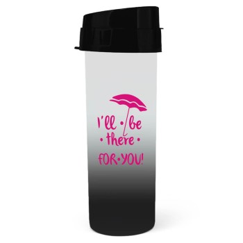 GARRAFAS E SQUEEZES SQUEEZE DE PP MODELO ACQUA BIO 480ML DEGRADÊ PRETO 500 un. - Preto e branco frente e verso
