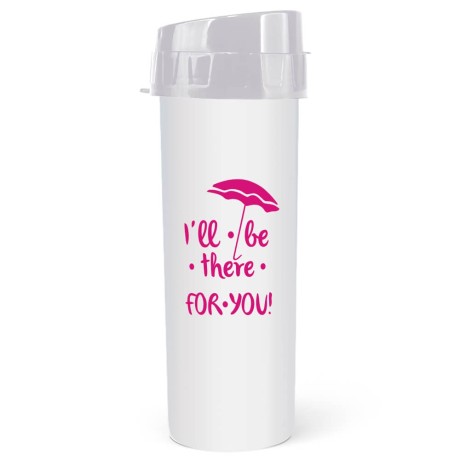 GARRAFAS E SQUEEZES SQUEEZE DE PP MODELO ACQUA BIO 480ML TRANSLÚCIDO BRANCO 500 un. - Preto e branco frente e verso