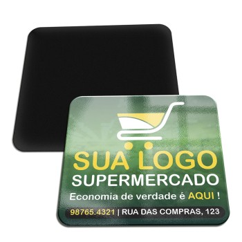 ÍMÃS DE GELADEIRA 4 CANTOS ARREDONDADOS COUCHÊ 250G VERNIZ UV TOTAL FR 50X45MM Colorido frente - 500 un.