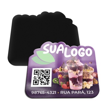ÍMÃS DE GELADEIRA CORTE ESPECIAL COUCHÊ 250G VERNIZ UV TOTAL FR 50X45MM Colorido frente - 500 un.