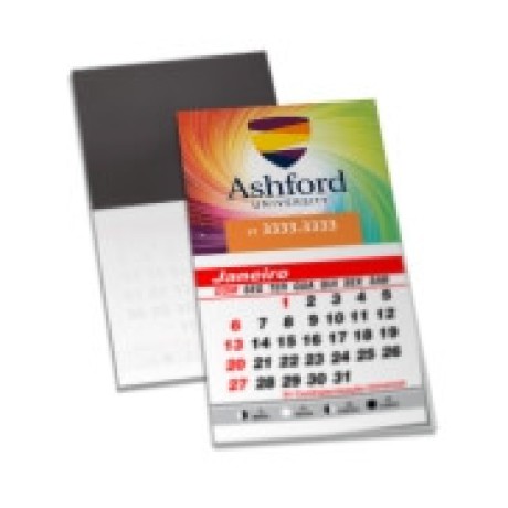 ÍMÃS DE GELADEIRA CORTE RETO COM CALENDÁRIO COUCHÊ 250G VERNIZ UV TOTAL FR 50X45MM 45 un. - Colorido frente
