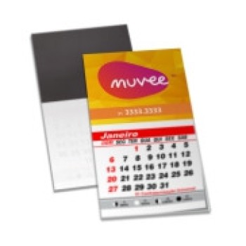IMAS DE GELADEIRA CORTE RETO COM CALENDARIO COUCHE 250G VERNIZ UV TOTAL FR 50X45MM Colorido frente - 500 un.