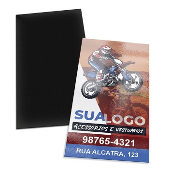 ÍMÃS DE GELADEIRA CORTE RETO COUCHÊ 250G VERNIZ UV TOTAL FR 50X90MM Colorido frente - 1000 un.