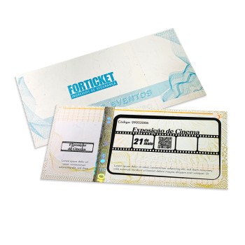 INGRESSOS DE SEGURANÇA 105X51MM AMARELO Colorido frente - 108 un.