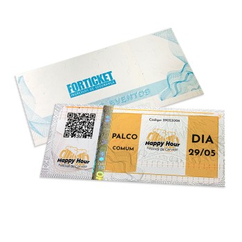 INGRESSOS DE SEGURANÇA 105X51MM CINZA Colorido frente - 504 un.