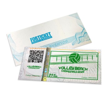 INGRESSOS DE SEGURANÇA 105X51MM CINZA Colorido frente - 108 un.